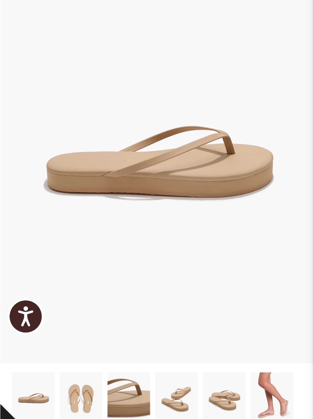 TKEES Neutral Tan Foam Flip Sandals